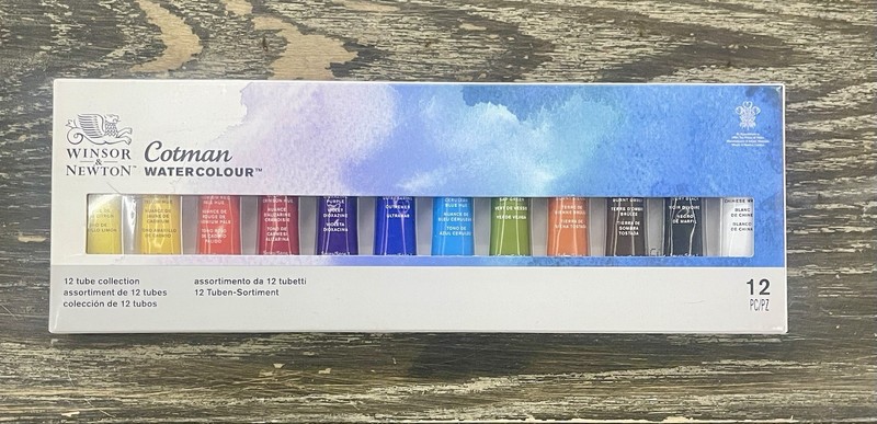 New Winsor & Newton Cotman Watercolor 12 Tube Collection Set 0.27 fl oz