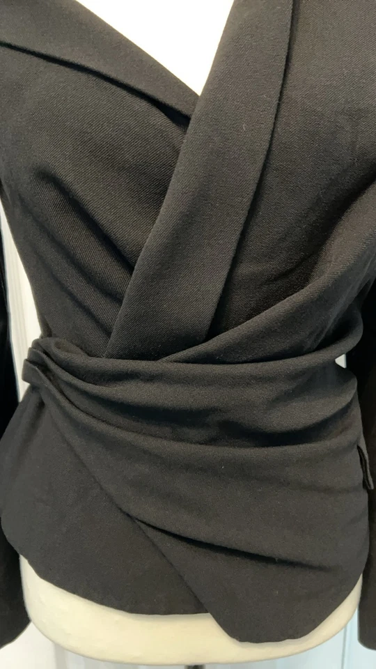 A.L.C. Skyla Black Crepe Lined Top Size 2 Designer MSRP $495 Business Travel- fa - Image 3 of 4