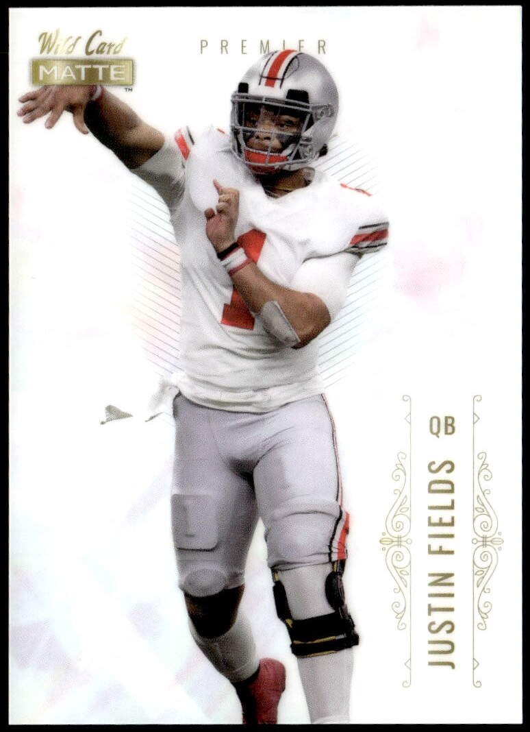 2021 Wild Card Matte #MBC-2 Justin Fields Retail White Rookie E1
