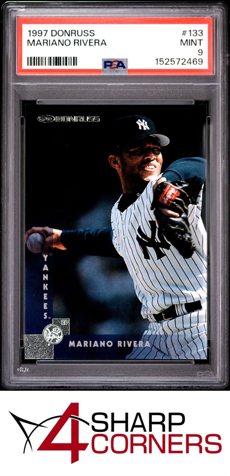 1997 DONRUSS #133 MARIANO RIVERA YANKEES HOF POP 4 PSA 9