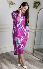 Nuggles Women's 2X Pippa Dress Pink Paisley Flowers XXL Plus Size NWT