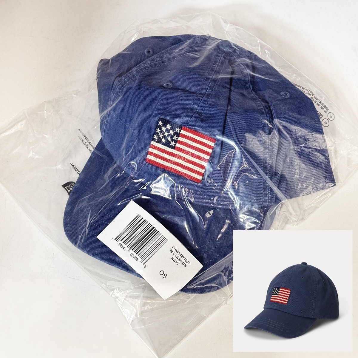K NEW* Unisex Polo Ralph Lauren Flag-Embroidered Twill Ball Cap