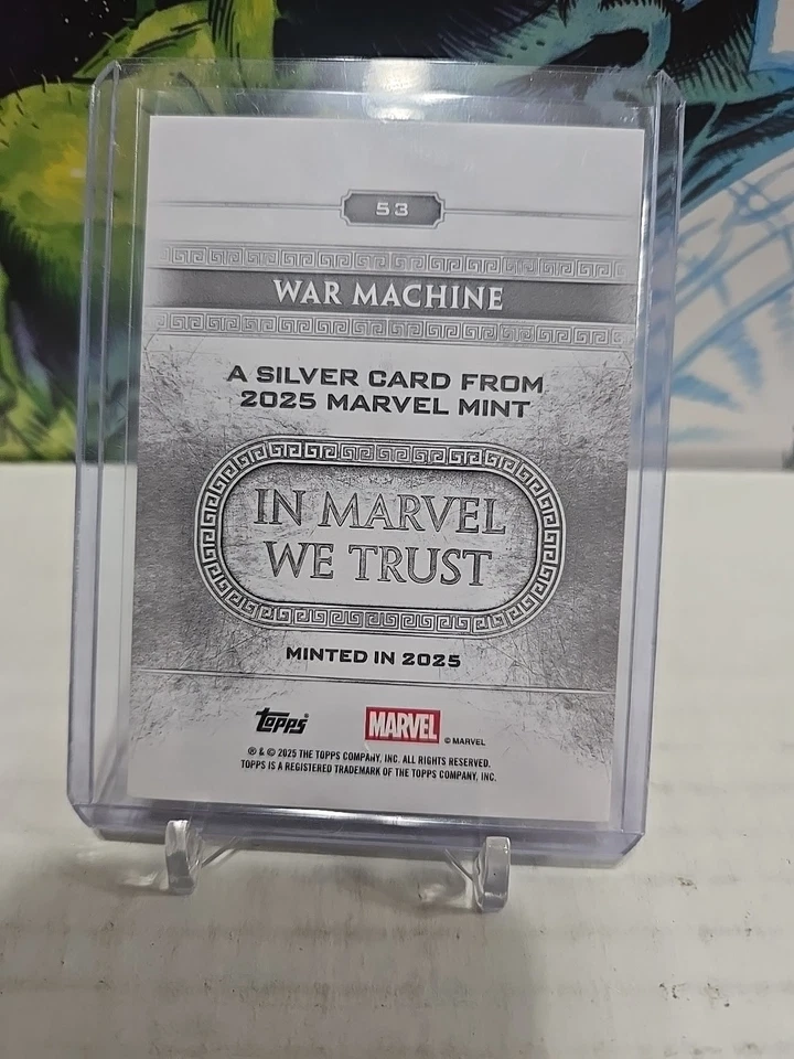 Máquina de guerra acuñada Marvel Topps 2025 plateada 24/25 naranja #53 Foto 3 de 3