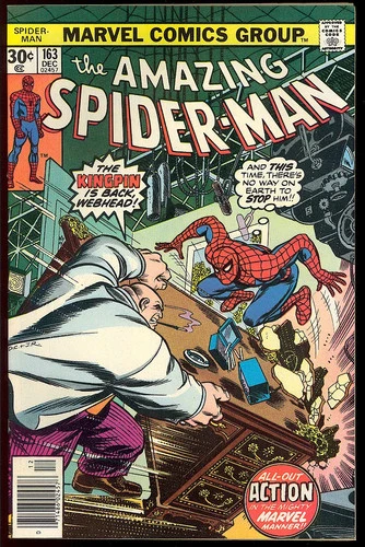 Amazing Spider-Man #163 Very Nice Bronze Age Superhero Marvel Comic 1976 FN+
