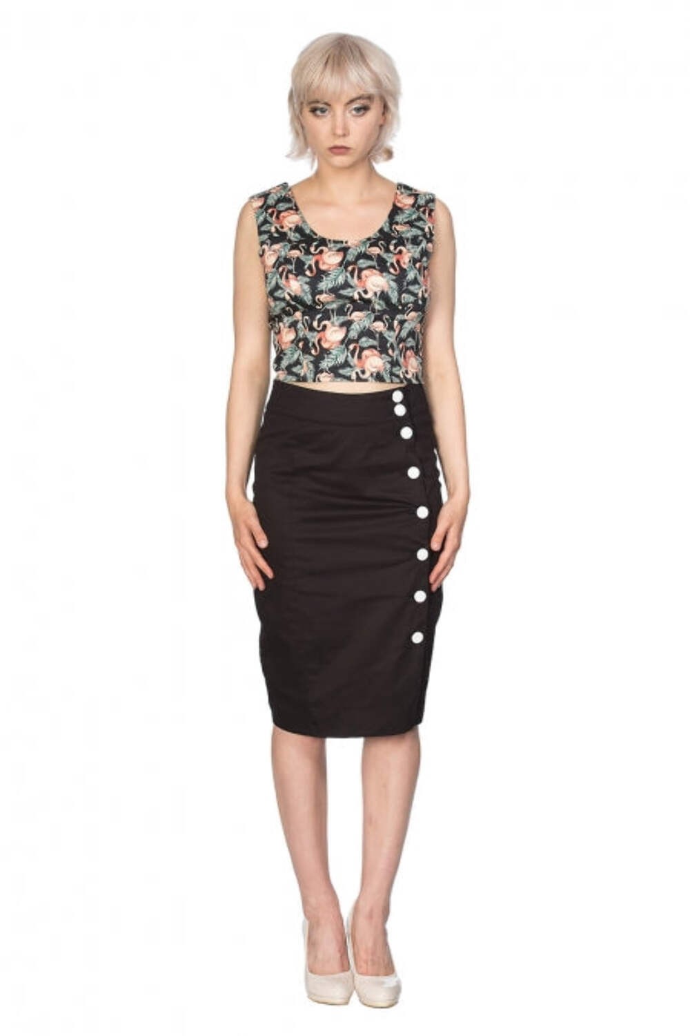 Banned Apparel - Flamingo Honnie Crop Top