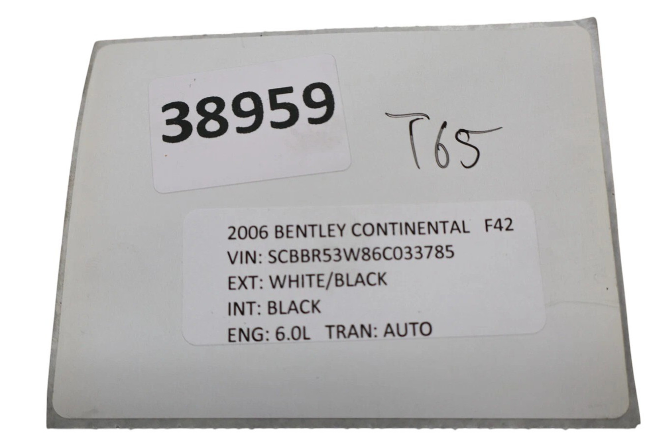 06-12 Bentley Continental Flying Spur Front Left Driver Seat Switch Cover Oem