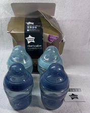 Tommee Tippee Natural Start Anti-Colic BPA Free Baby Bottles 9ozx4 Newborn 0+ Mo