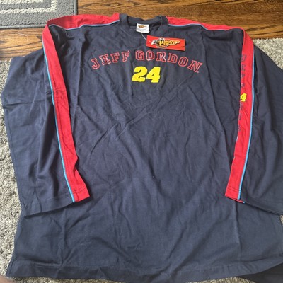 Vtg Jeff Gordon #24 Winners Circle Long Sleeve Nascar Mens T-Shirt Spellout XL