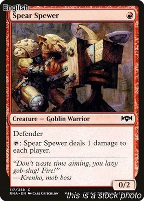 EN Spear Spewer 117 Ravnica Allegiance Common LP