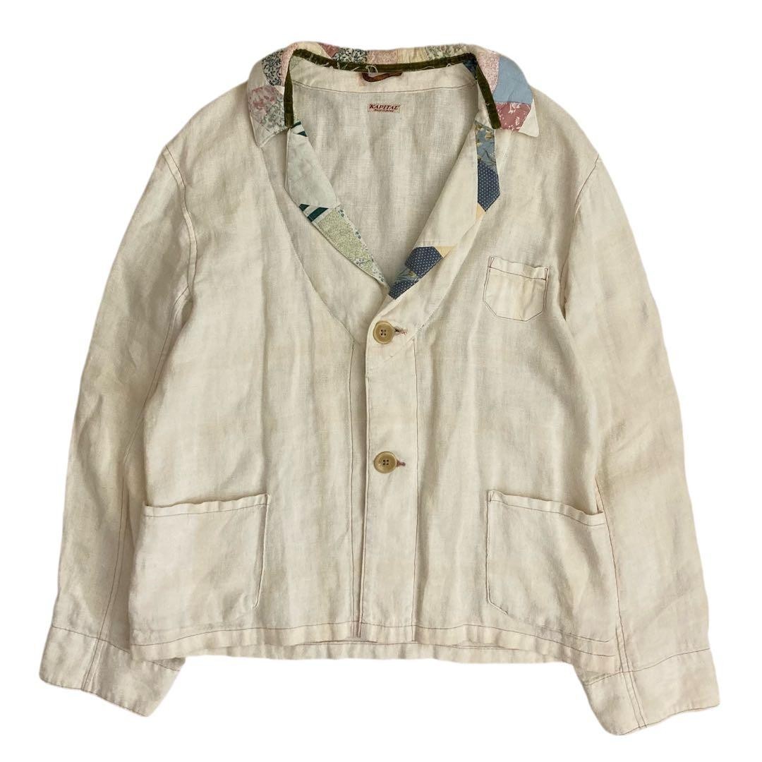 KAPITAL Linen Patchwork Jacket Used, Durable, Uni… - image 1