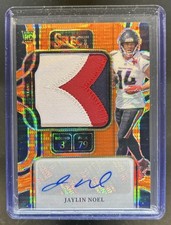2025 Select Jaylin Noel Signatures RC Jersey Neon Orange Pulsar Prizm Auto #/45