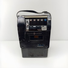 G.E. Cassette player Recorder Model 3-5140A With Case TESTED WORKS NO CORDS MICR