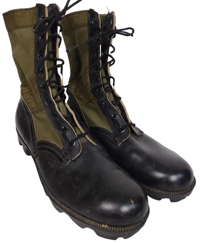 Vintage Bata Military Jungle Boots Size 11N Vietnam War 1960's Spike Protective