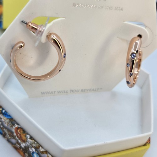 Bomb Party November Earrings RBP6701 "Lost in a Daze" in blue topaz/rose gold - Picture 5 of 8