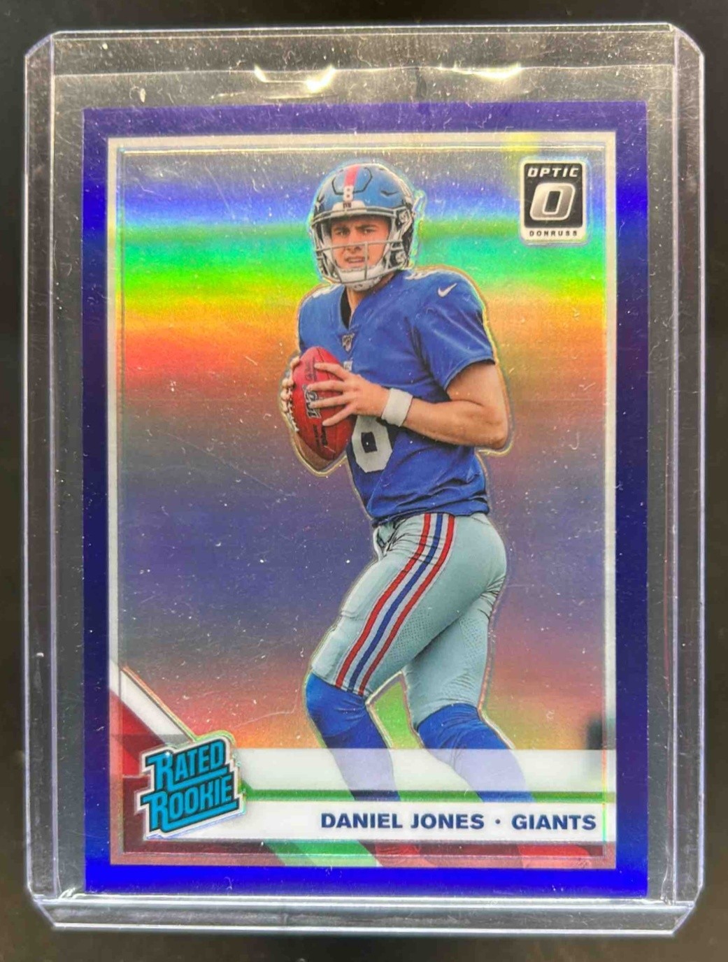 2019 Donruss Optic Daniel Jones Purple Rookie RC #42/50 Giants