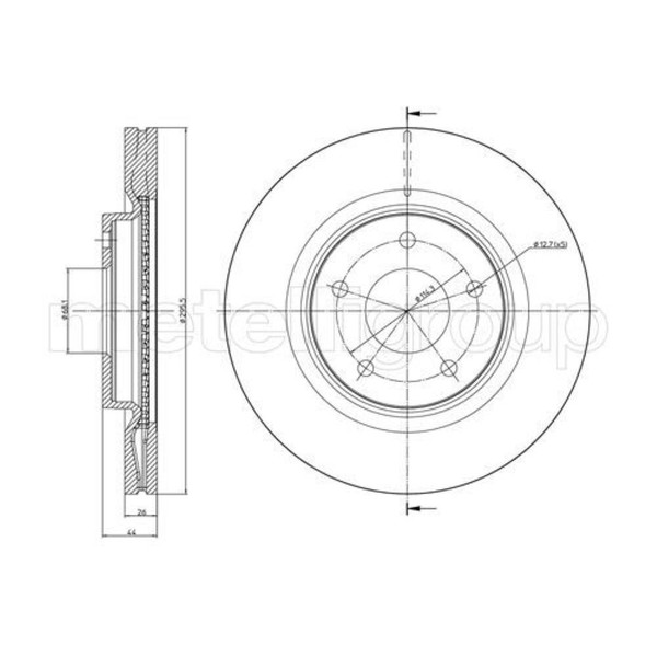Metelli 2X Bremsscheibe Vorne Ø296 Mm FüR Nissan Qashqai +2 I J10 JJ10 2.0 1.6-image