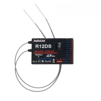 Radiolink R12DS 2.4Ghz RC Empfänger 12 Kanäle SBUS/PWM Spannung Telemetrie Lang