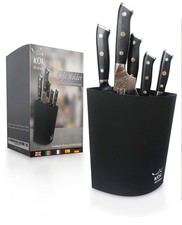 Koi Artisan Black Knife Storage Block Birds Eye Shape Knives Kitchen Utensil Pot