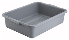 Commercial Bus Box Dish Tub For Restaurants 5 Inch Deep Utility Bin Gray