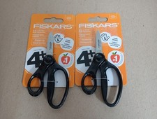 Lot Of 2 Fiskars 5" Left Handed Kids Scissors Pointed Tip Ages 4-7 School Craft