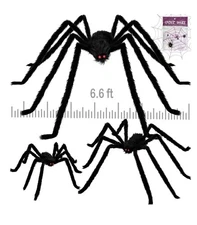 Colovis Juego de 3 decoraciones de araña gigante de Halloween