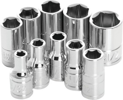 Performance Tool W36002 1/4-Inch Drive 6-point SAE Socket Set, 10-Piece