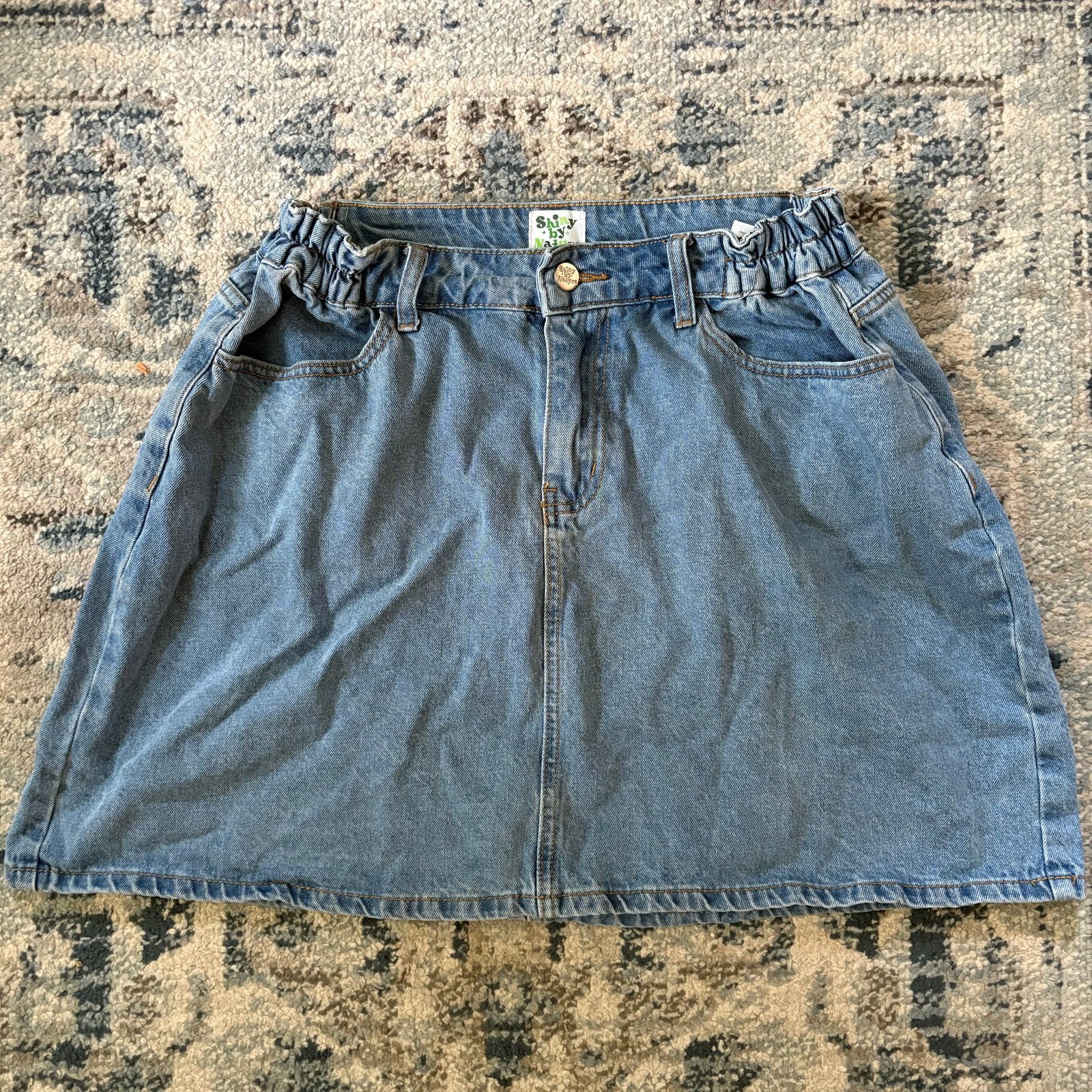 Shiney by Nature Original Denim Mini Skirt - Light Wash