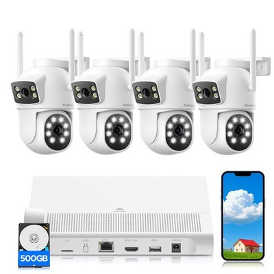 4MP Dual Lens Home Security Camera System Wireless, Security Cameras Wireless...