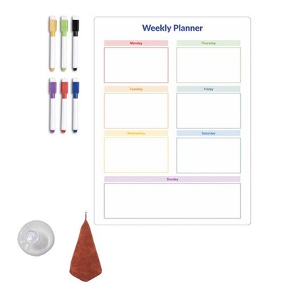 Refrigerator Whiteboard with Magnetic Attachment Easy to Write and Clean