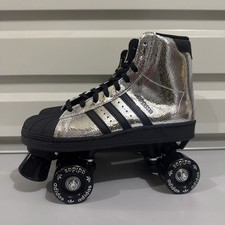 Adidas Originals Superstar 82 Silver Metallic/Black Roller Skates Wmn s Sz 6.5