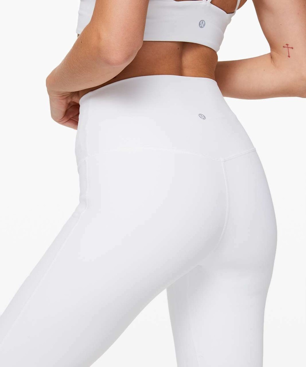 NWT Lululemon Align High Rise Leggings Pants 25" Size 12 WHITE