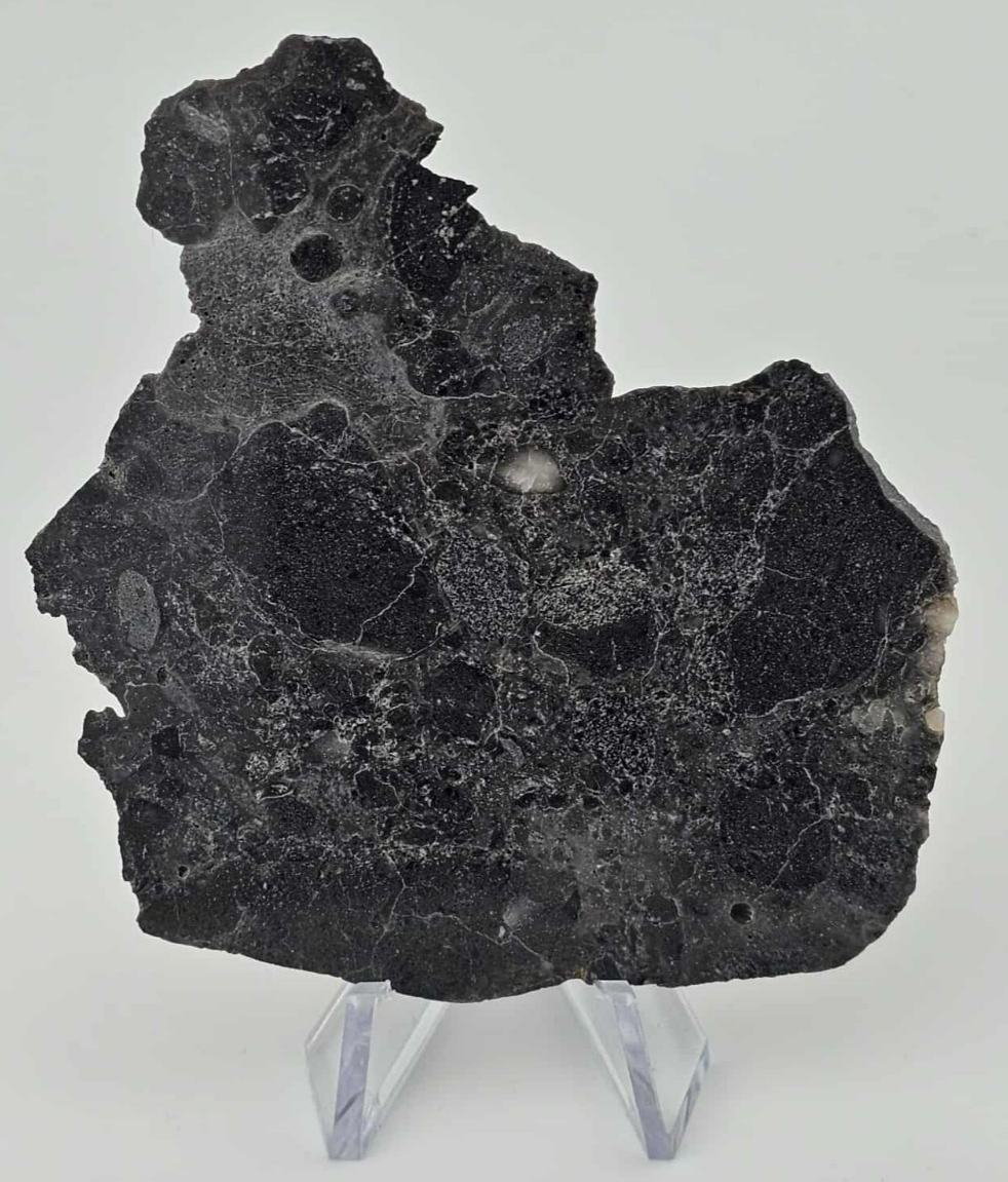 NWA 16315 Lunar Melt Breccia Meteorite 22.7 gram Polished Slice