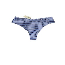Aerie Women  s Superchill No Show Cotton Thong Underwear Blue M