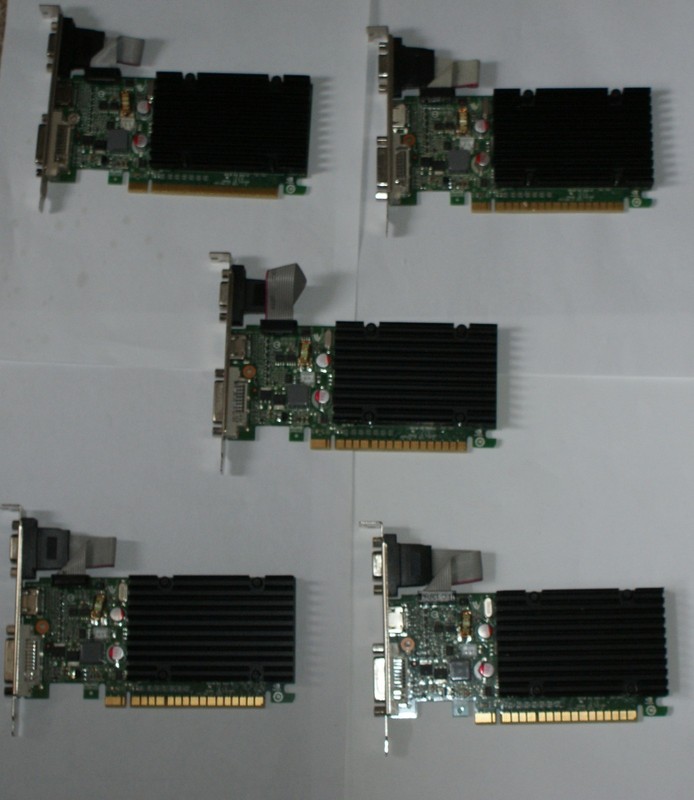Joblot of 5 EVGA Nvidia GT210 1GB DVI/VGA/HDMI 1313 PCIE Graphics Cards