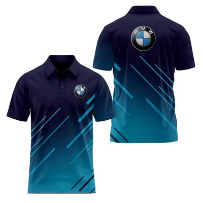 NEW! B.M.W Logo Polyester Polo Shirt All Size - S-5XL