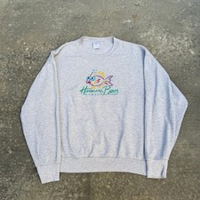 Vintage Hawaii Embroidered Logo Sweatshirt Hawaii and Fish