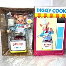 PIGGYCOOK Tin Toy Working Yonezawa Figure Free Shipping From Japan DHL FedEx