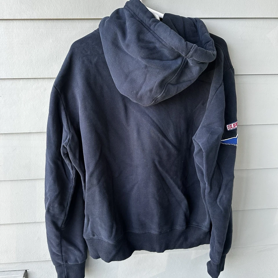 Super Dry 连帽衫 XL Speed Supply Shop Racing 男式东京日本运动衫蓝色 — 第 3/4 张图片