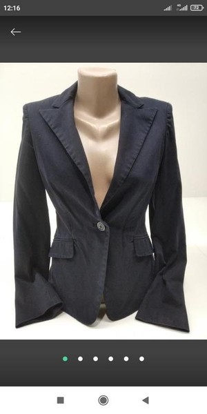Women Paul & Shark Blazer Navy Cotton 34 / XS / 42 #C397