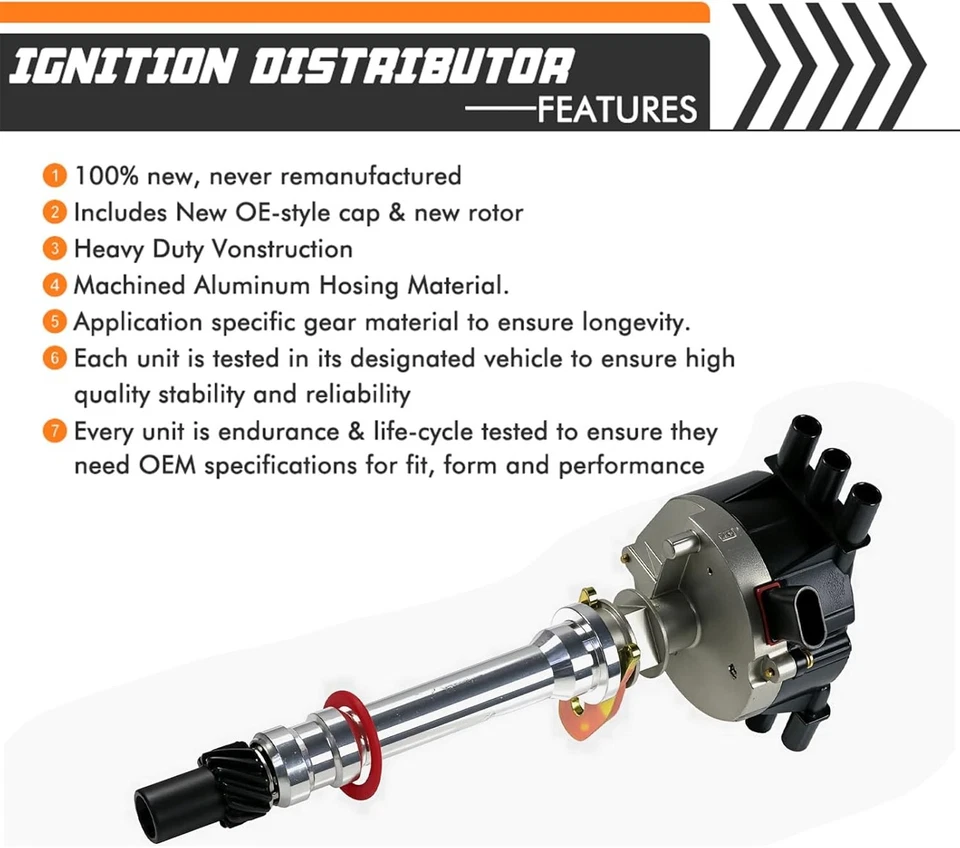 Complete Ignition Distributor Replacement For GMC Vortec C1500 C2500 C3500 K1500 - Image 4 of 4