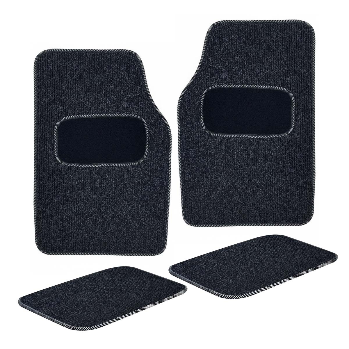 Tapis de sol auto universels Avizar en PVC noir ecologique avec dos antiderapant