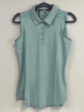 Image of Adidas Fj4920 Women's Novelty Sleeveless Polo Golf Shirt Top (Size M, L)