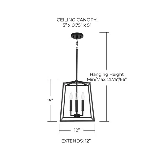 Capital Lighting 537641 Thea 4 Light 12"W Taper Candle Pendant - Picture 5 of 15