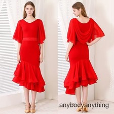 Adult Modern Dance Waltz Fox Trot Tango Maxi Dress Ballroom Performance Costume