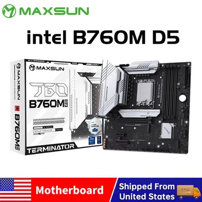MAXSUN Gaming Mainboard B760M D5 Motherboard support Intel 14 13 12th CPU DDR5*4