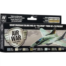 71.605 Vallejo Model Air Set: Soviet/Russian Colors MiG-29 Fulcrum from 80s to P