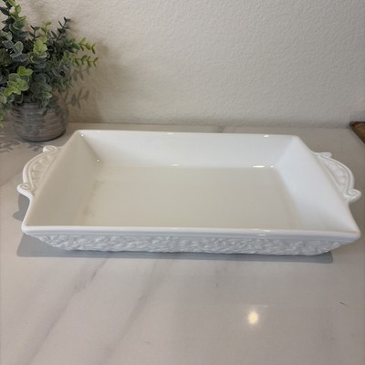Bernardaud Louvre Rectangular Baker White Porcelain - MINT - France Z1