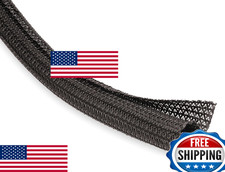 Techflex F6N0.25BK Flexo F6 1/4" Braided Cable Sleeve, 100ft, Black