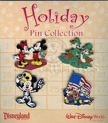 Disney Holiday Pin Collection Mickey Mouse Set 1 - Picture 1 of 1