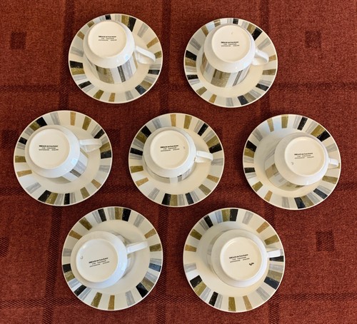 7 Vintage Midwinter Queensbury Duos, Cups & Saucers - Picture 7 of 12